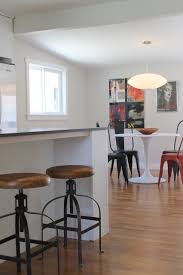 After painting the bar stools, coat with acrylic spray to save the finish. Industrial Bar Stools At Modern Kitchen Island Contemporary Kitchen Los Angeles By Madison Modern Home Houzz Au