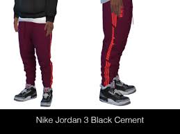 Sims 4 jordan cc shoes. Nike Jordan 3 Black Cement Sneakers For The Sims 4 Spring4sims
