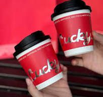 Custom Logo Embossed Gold Foil Printing Disposable Double Wall 8oz 12oz  16oz Paper Coffee Cup with PS Lid Eco-Friendly Recyclable