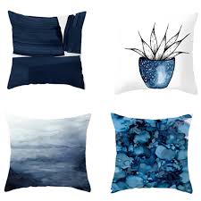 Check spelling or type a new query. Watercolor Blue Cushion Cover Abstract Marble Geometric Pattern Sofa Pillow Cases Bedroom Home Decor 4pcs Buy Online At Best Prices In Pakistan Daraz Pk