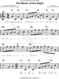 The Music Of The Night From The Phantom Of The Opera Sheet Music For Beginners In C Major Download Print Clarinet Sheet Music Music Of The Night Sheet Music