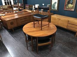 Table with tuck in chairs. Extending Teak Dining Table 4 Tuck Under Chairs By Mc Intosh Of Kirkcaldy Mid Century 1960s Tom Robertson Vinterior