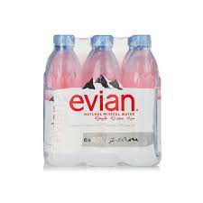 Imported brand sparkling (330ml) مياه فواره 330 مل. Evian Natural Mineral Water 500ml X6 Spinneys Uae