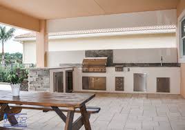 Facing an outdoor kitchen with stucco by maureen gilmer and sarah hutchinson. Custom Built Welded Aluminum Frame Outdoor Kitchen C C Diversified Services Gas Specialists In Martin And Palm Beach County