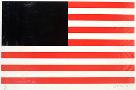 Most black american flags are either entirely black with no other distinguishable feature, or in black and white, with black replacing the red stripes and blue square. Black And Orange American Flag International Center Of Photography