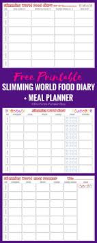 Slimming World Food Diary Printable Meal Planner Free Printable Food Diary Printable Slimming World Meal Planner Food Diary
