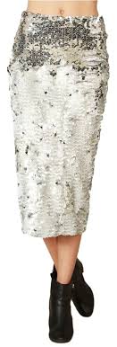 sugarlips silver mermaid sequin pencil skirt size 4 s 27 14 off retail