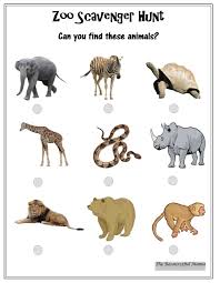 Zoo Membership Free Printables Zoo Scavenger Hunts Zoo Animal Activities Animal Pictures For Kids