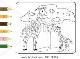 Math doesn't have to be a tough subject for your child when they discover the colormy method! Math Coloring Page Vector Photo Free Trial Bigstock