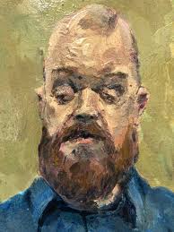 Portrait. Daryl J Hembrough in a smaller work.