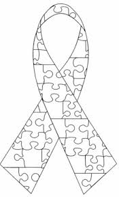 Ribbon Coloring Sheet Autism Awareness Crafts Autism Ribbon Autism Colors