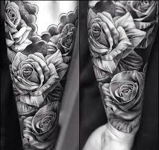 Black and grey rose tattoo. Black And Gray Tattoo For Men Tattoo Idea Rose Tattoos For Men Rose Tattoo Sleeve Tattoos For Guys