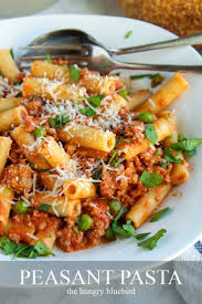 Creamy Italian Sausage Peasant Pasta Recipe The Hungry Bluebird Recipe Pasta Recipes Italian Sausage Italian Sausage Pasta