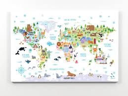 This is an incredible map of the world that allows students to explore an interactive map of the world, or, play games testing their knowledge of the nations or waterways of the world. Home Decor Africa Map Learning Education Fun Kids Play Room Nursery Wall Art Poster Print Home Garden