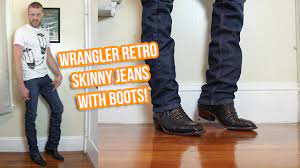 Maybe you would like to learn more about one of these? Men S Wrangler Retro Skinny Jeans With Cowboy Boots Youtube