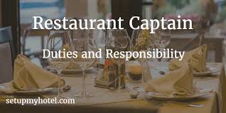 Classification of f&b service types. Restaurant Captain Duties And Responsibility