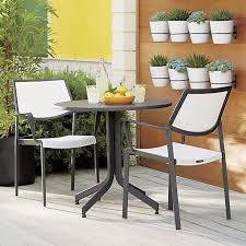 Lanai White Mesh Square Dining Chair Reviews Crate And Barrel Round Dining Table Sets Round Outdoor Dining Table Dining Table Setting