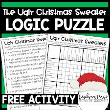 This logic problem will require nearly two minutes to be solved. Christmas Logic Puzzle Activity