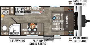 Travel trailers can sometimes be a bit small, but with murphy bed features, you're saving tons of space. Sonic Floorplans Venture Rv