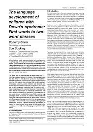 Now let's specify how many words do speakers of different levels possess. Pdf The Language Development Of Children With Down Syndrome First Words To Two Word Phrases
