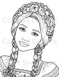 Ukrainian Girl Coloring Page Color By Culture Coloring Pages For Girls People Coloring Pages Coloring Pages
