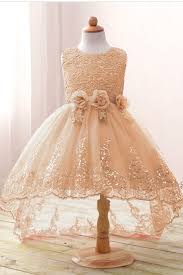 New Flower Girls Dress Girls Red Prom High Low Dresses With Tails Kids Bow Clothes Children Baby Christmas Clothing Gold Flower Girl Dress Ballgown Gold Flower Girl Dresses Flower Girl Dresses