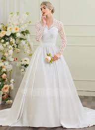 Ob ihre hochzeitskleider spitze, seide, chiffon oder andere materialien haben sollen, wissen frauen meist. Duchesse Linie V Ausschnitt Kathedrale Schleppe Satin Brautkleid 002095826 Jj S House