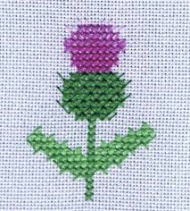 thistle motif cross stitch pattern by anne peden