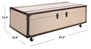 The hinged lid opens for extra storage. Zoe Coffee Table Storage Trunk With Wine Rack Beige Cool Stuff Accessories