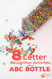 Alphabet activities for kindergarten to develop letter identification and sounds. Letter Recognition Activities With Abc Bottle