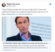 British tv personality dr christian jessen said that italian people are using the coronavirus pandemic as an excuse to have a long siesta, while acknowledging that his comments are a little bit racist. Remo Pulcini On Twitter Ci Vediamo Fra 10 Day Uk Farage Boris Christian Jessen Christianjessen Christi61306308 Jessen
