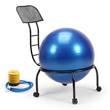 Live Up Balance Ball Posture Chair Exercise Yoga Ball Chair Metal Frame With Wheels For Home And Office Ball Chair Office Ball Chair Metal Chairs