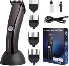 To clean up the edges, use a lower number guard. Gychee Professional Hair Clippers For Men Kids Cordless Hair Trimmer Usb Rechargeable Clipper Electric Hair Cutting Kit With Waterproof Stainless Steel Blade And 4 Guide Combs For Family Use Amazon Co Uk Health