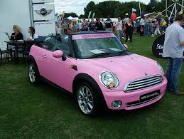 Pink Mini Cooper Convertible Pink Mini Coopers Mini Cooper Convertible Girly Car