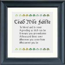 Personalize the color palette to match your decor or leave as is to bring a bit of irish luck into your home. Irish Welcome Blessing Traditional Cross Stitch Pattern Cross Stitch And Patterns