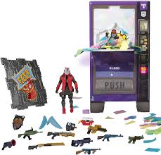 By andreag on 1 apr 2021. Amazon Com Fortnite Vending Machine Features 4 Inch X Lord Action Figure Includes 9 Weapons 4 Back Bling And 4 Building Material Pieces Toys Games