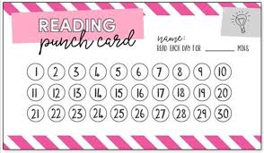 Reading Punch Card Download Reading Punch Card File 21 Reading Etsy Punch Cards Card Downloads Card Files
