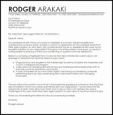 Front Desk Cover Letter Lovely Hotel Front Desk Agent Cover Letter Sample Front Desk Agent Job Cover Letter Sample Resume Cover Letter