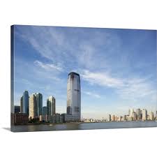 Greatbigcanvas New Jersey Jersey City Manhattan Skyline Rises Above Hudson River By Paul Souders Canvas Wall Art 2366368 24 36x24 Manhattan Skyline Kansas City Skyline Jersey City