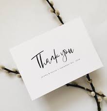Wedding Thank You Cards Zinnia Thank You Postcards Thank You Card Set Personal In 2020 Thank You Card Design Personalized Thank You Cards Business Thank You Cards