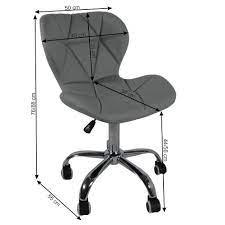 Irodai szék / fotel, ökoszürke bőr, 50x55x88 cm, Bortis Impex - eMAG.hu