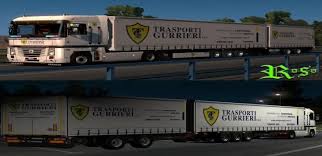 Ets2 Krone Profiliner Gurrieri Trasporti Skin Accessory 1 35 X Renault Trucks Truck And Trailer