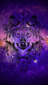 Customize and personalise your desktop, mobile phone and tablet with these free wallpapers! Cute Galaxy Wolf Wallpaper