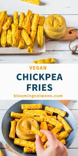 Baked Chickpea French Fries Vegan Gluten Free Blooming Nolwenn Recipe Healthy Vegan Snacks High Protein Vegan Recipes Vegan Snacks