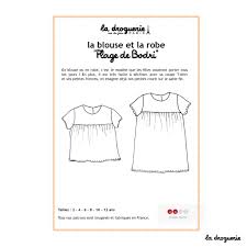 Patron et tutoriel couture gratuits robe tshirt pour enfant robe tshirt de à robe boule d'été taille à ans robe facile multi tailles.robe dos nageur le tout dans un tuto, facile, gratuit pour femme, mais aussi pour enfant ! Patron De La Blouse Et De La Robe Enfant Plage De Bodri La Droguerie