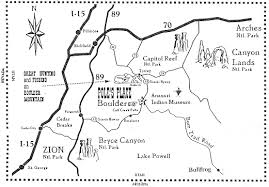 Poles Place Area Map Boulder Utah