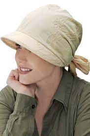This Visored Headcovering Is Great For Those With Hair Loss To Cover Up In The Sun Hats For Cancer Patients Cancer Headwear Head Wraps For Women