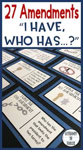 Amendments To The Constitution Games Teaching Constitution Social Studies Elementary Task Card Activities