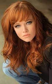 kupfer haare mit pony kupfer haare kupferne haarfarbe dunkelblonde haare