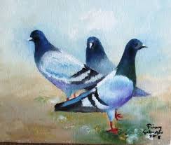 Orijinal Yagliboya Uc Guvercin 279344 Zet Com Sanatcilar Resim Painting
